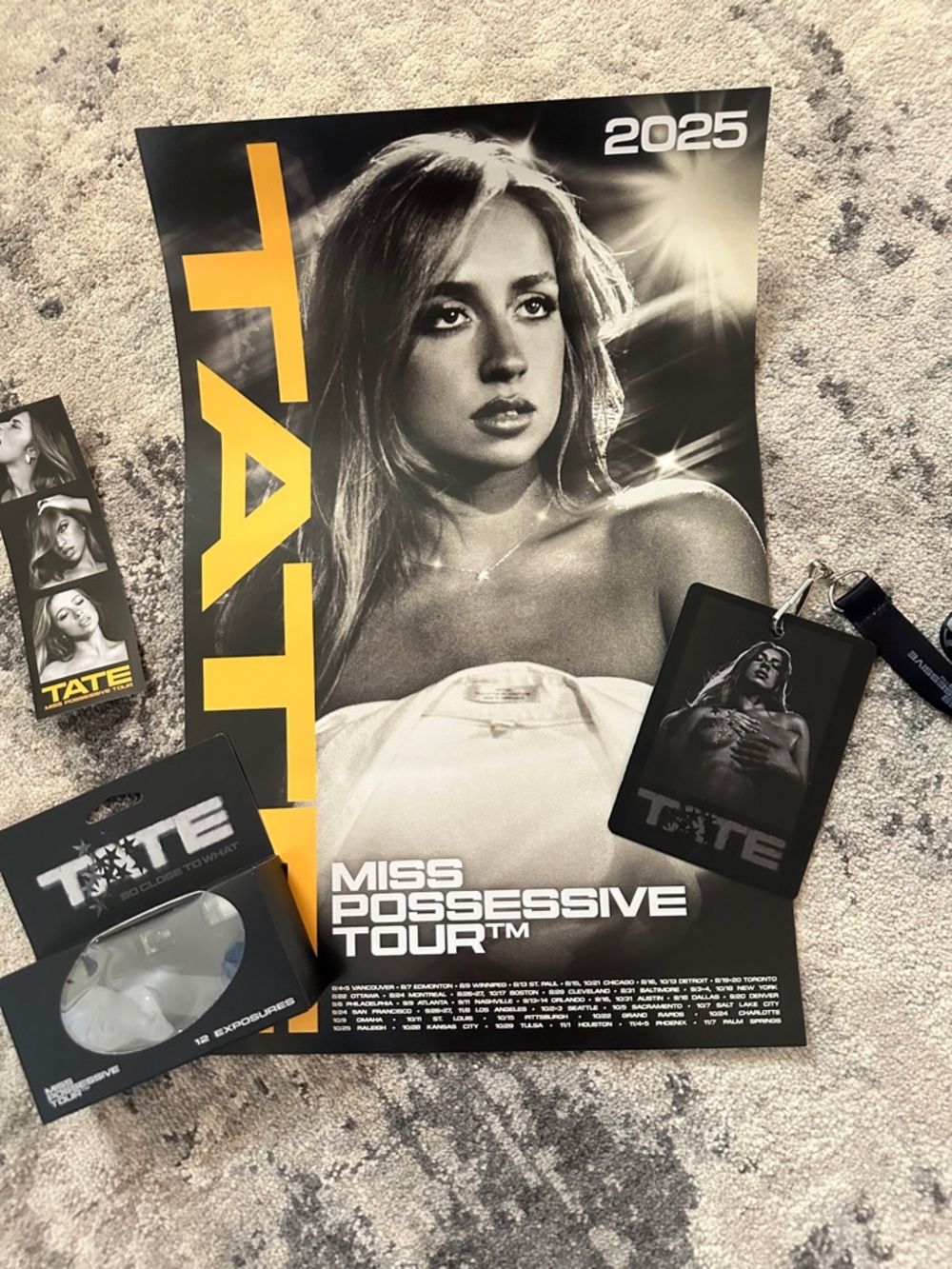 Tate McRae Miss Possessive Tour VIP Items